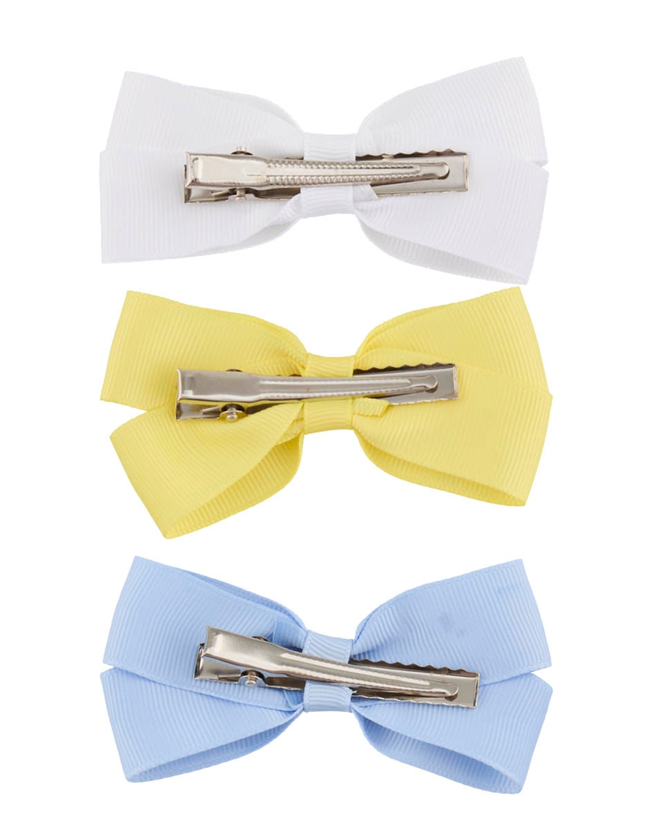 Set moño 6 piezas que incluye moños para cabello con aplicación broche 4